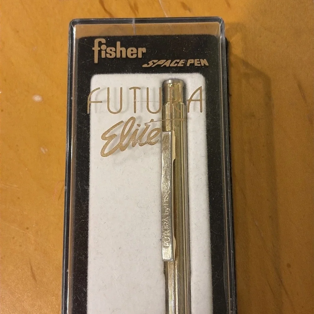 Vintage Fisher Futura Elite Space Pen With Case Gold Plated